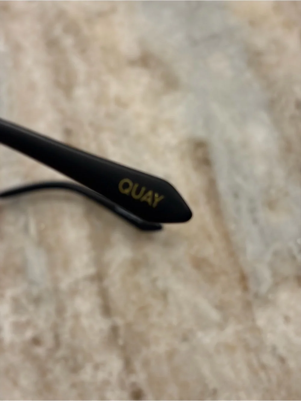 Quay Australia Black Frame Sunglasses with Gradient Purple Lenses